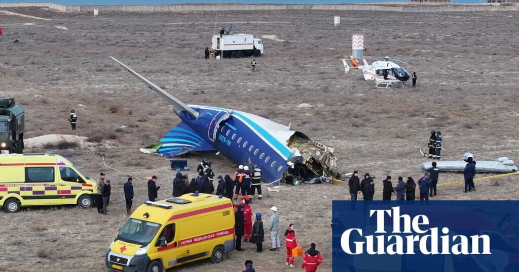 Passenger plane crashes in Kazakhstan on Christmas day; survivors pulled from wreck – video | Kazakhstan Passenger plane crashes in Kazakhstan on Christmas day; survivors pulled from wreck – video | Kazakhstan