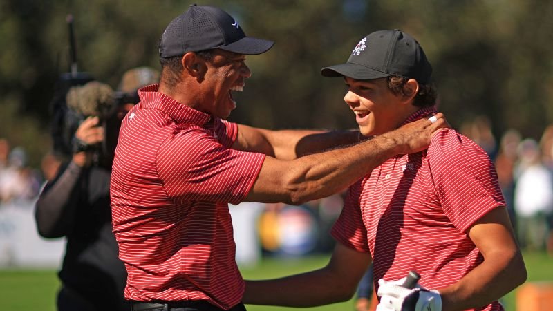 Charlie Woods hits first-ever hole-in-one playing alongside father Tiger at PNC Championship Charlie Woods hits first-ever hole-in-one playing alongside father Tiger at PNC Championship