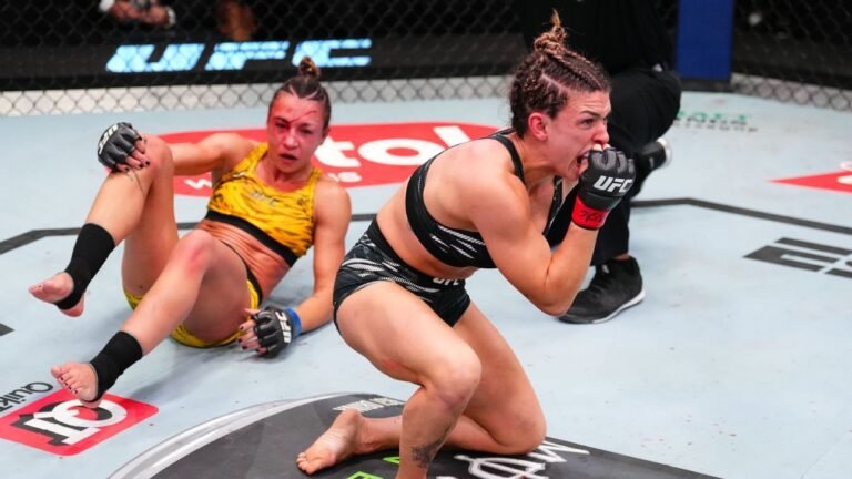 Mackenzie Dern submits Amanda Ribas in UFC strawweight bout