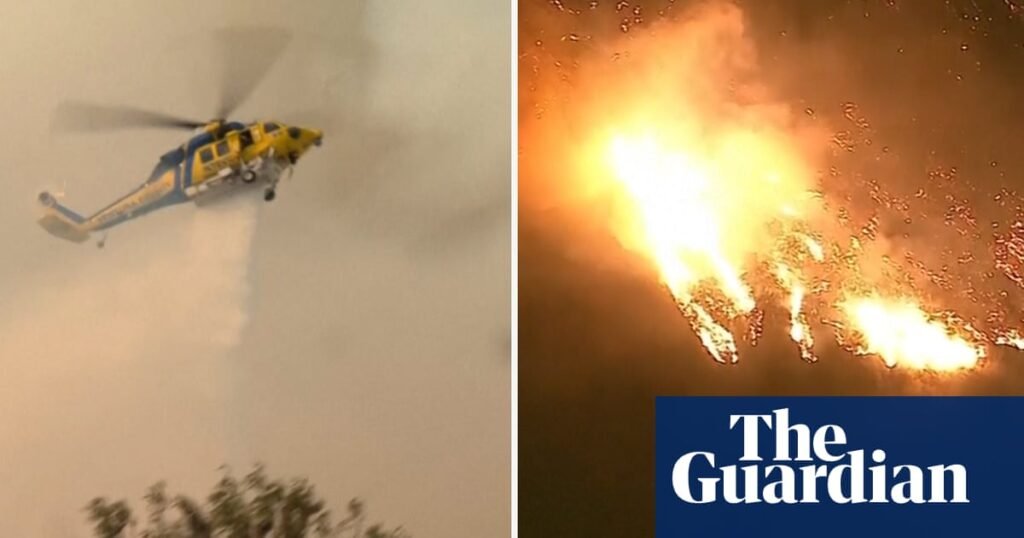 New aerial footage shows California wildfires spreading – video | California wildfires New aerial footage shows California wildfires spreading – video | California wildfires