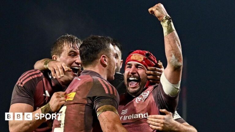 Munster 17-12 Saracens: Hosts come alive in second half to earn Thomond Park win