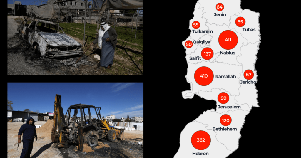 Mapping 1,800 Israeli settler attacks in the West Bank since October 2023 | Israel-Palestine conflict News