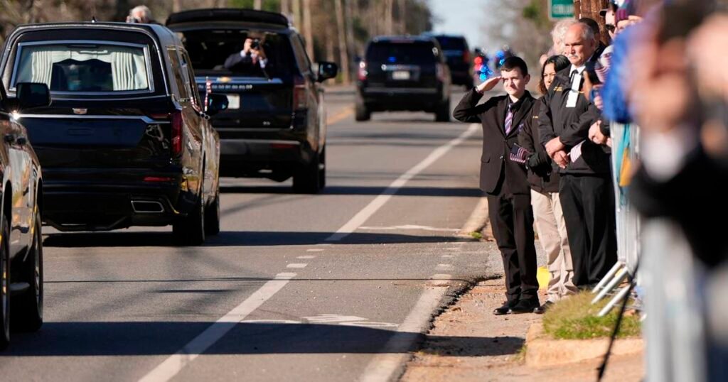 Jimmy Carter’s flag-draped casket is on its way to Atlanta as 39th president’s state funeral begins Jimmy Carter’s flag-draped casket is on its way to Atlanta as 39th president’s state funeral begins