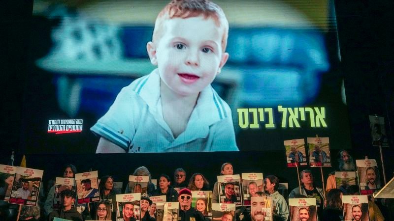 Hamas hands bodies of four Israeli hostages to Red Cross in Gaza, including Bibas children and their mother