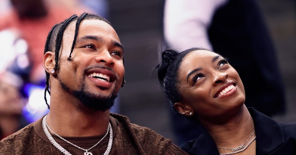 Simone Biles enjoys belated honeymoon safari in South Africa with NFL-playing husband Jonathan Owens Simone Biles enjoys belated honeymoon safari in South Africa with NFL-playing husband Jonathan Owens
