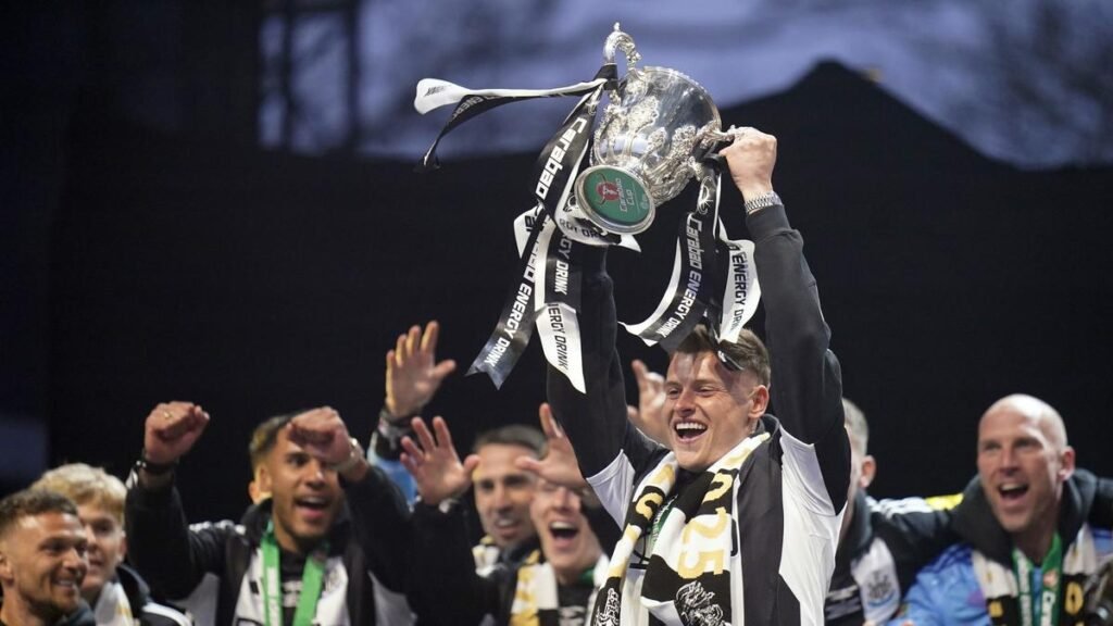 Newcastle celebrates end of 70-year trophy drought in sea of black and white