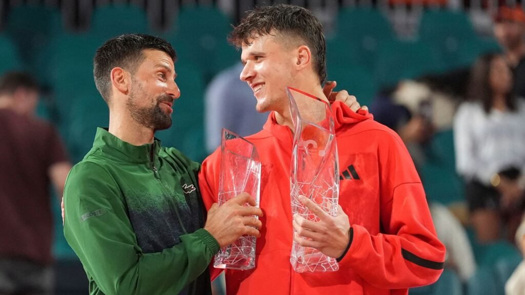 Novak Djokovic: Serbian denied 100th ATP title by teenager Jakub Mensik in Miami Open final | Tennis News Novak Djokovic: Serbian denied 100th ATP title by teenager Jakub Mensik in Miami Open final | Tennis News
