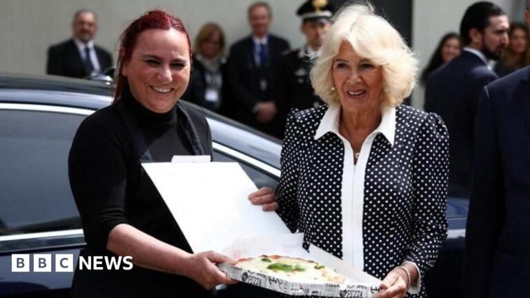 Queen given pizza in Rome to mark 20th wedding anniversary to King Charles