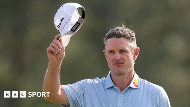 Masters 2025: Justin Rose leads from Scottie Scheffler as Rory McIlroy makes late errors at Augusta