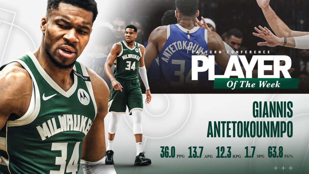 Giannis Antetokounmpo Named Eastern Conference Player of the Week