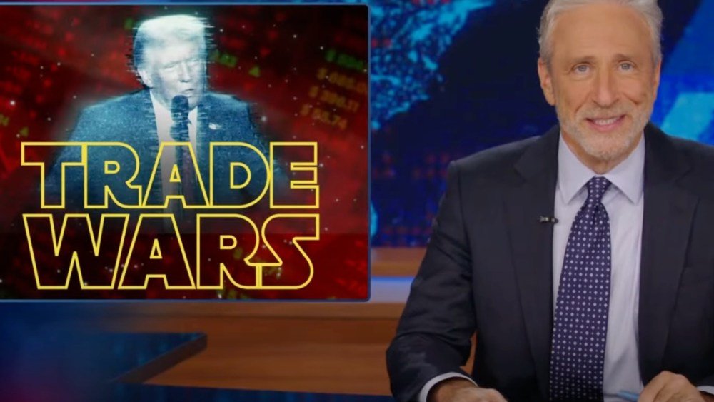 Jon Stewart Slams the Right for Downplaying Trump’s Widespread Tariffs Jon Stewart Slams the Right for Downplaying Trump’s Widespread Tariffs