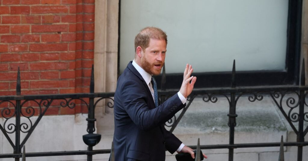 Prince Harry arrives at London court for case against UK over his security
