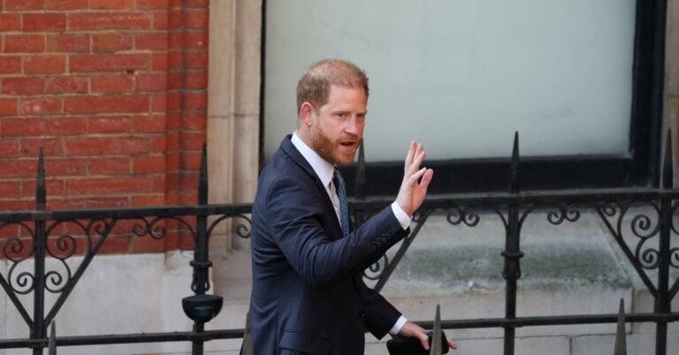 Prince Harry arrives at London court for case against UK over his security