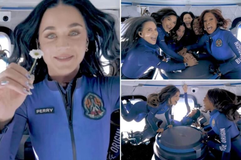 First pics of Katy Perry, Lauren Sanchez and Gayle King in space on Blue Origin flight