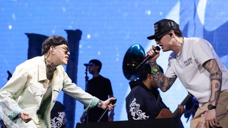 Junior H Performs With Peso Pluma, Tito Double P at Coachella 2025