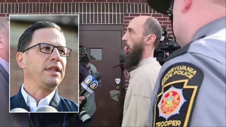 Cody Balmer sticks tongue out after allegedly setting fire to PA Gov. Shapiro’s mansion