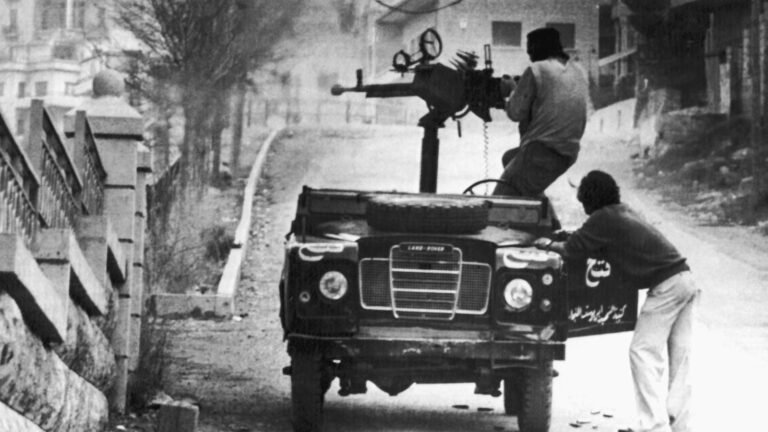 50 years after Lebanon’s civil war began, a bullet-riddled bus stands as a reminder